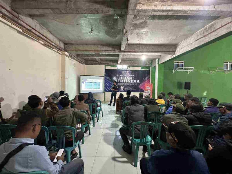 Acara sosialisasi gempur rokok ilegal yang digelar oleh Diskomknfo Wonosobo.