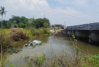 Mobil MBG di Purworejo Masuk ke sungai usai tertabrak kereta api. (A. Nandar/diengpost.com)