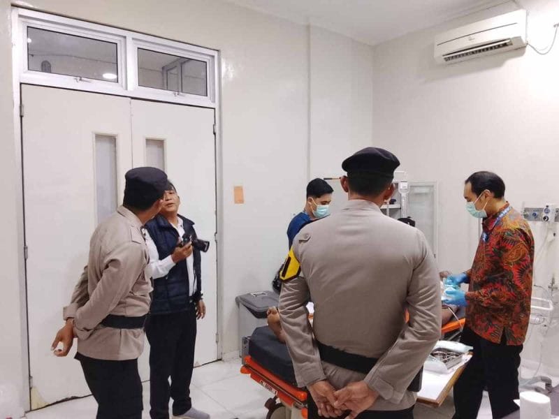 Korban saat menjalani perawatan kesehatan di rumah sakit di Wonosobo.