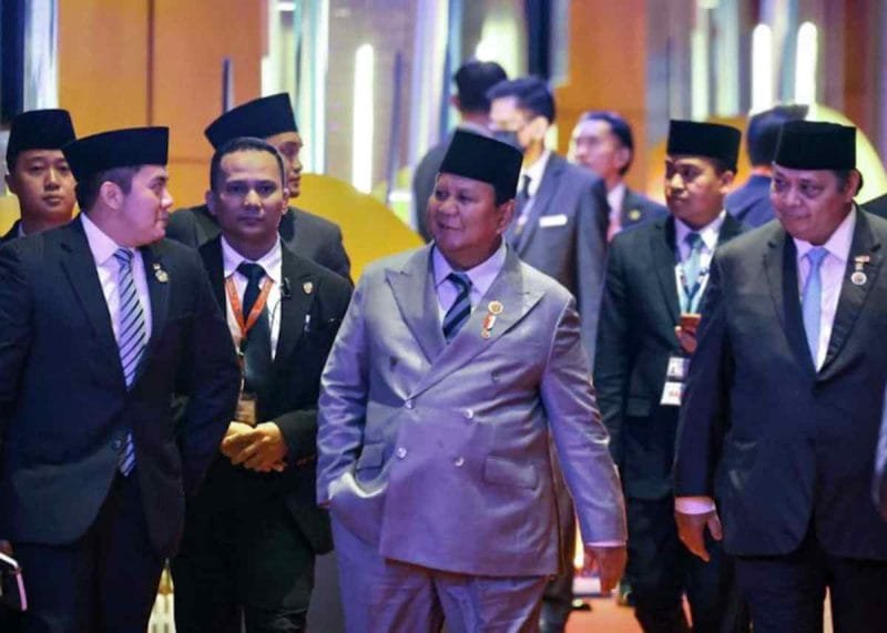 Prabowo Subianto saat menghadiri Konferensi Tingkat Tinggi (KTT) ke-47 ASEAN yang berlangsung di Kuala Lumpur Convention Centre (KLCC), Malaysia.
