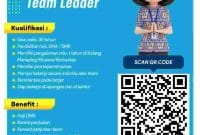 Informasi lowongan pekerjaan di NSC Finance bagian Team Leader hingga Sales Marketing di Area Prembun, Kebumen.