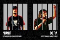 Ilustrasi penahanan 2 aktivis di Semarang, Jawa Tengah.