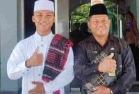 Taruna Ngumar bersama Waka Kesiswaan SMK VIP Ma’arif NU 1 Kemiri, Arsyad Wiyanto.