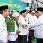 Presiden Prabowo dalam acara Mujahadah Kubro Satu Abad Nahdlatul Ulama (NU) di Stadion Gajayana, Kota Malang, Minggu (8/2/2026).