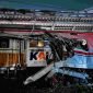 Kondisi kereta setelah mengalami tabrakan.