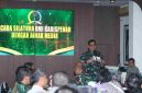 Kepala Dinas Penerangan Angkatan Darat Brigjen TNI Donny Pramono dalam acara bersama awak media.