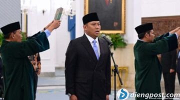 Sudaryono saat dilantik sebagai Kepala BGN di Istana Negara Jakarta.