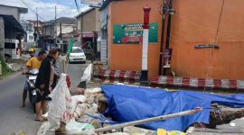 Tanah amblas di Mlipak Wonosobo.