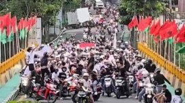 Potongan video viral pelajar di Wonosobo menutup jalan raya saat konvoi.