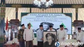 Acara Halaqah Ulama Jawa Tengah bertema Kemandirian Ekonomi Umat di Pendopo Bupati Wonosobo, Minggu (12/7/2026).