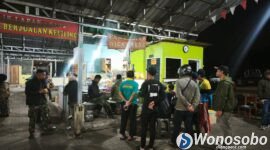 Nobar Piala Dunia 2026 antara Inggris melawan Perancis berlangsung sangat seru di Basecamp Gunung Bismo.