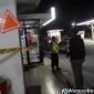 Pihak Kepolisian saat melakukan olah TKP perampokan SPBU Selokromo Wonosobo.