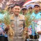 Polres Wonosobo panen bawang putih sekaligus menggelar penanaman serentak di Desa Serang, Kecamatan Kejajar.