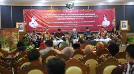 Bupati Purworejo, Hj. Yuli Hastuti, SH, saat membuka Forum Konsultasi Publik dan Pembukaan Masa Musrenbang RKPD Tahun 2027, Kamis (22/1/2026) di Ruang Arahiwang.