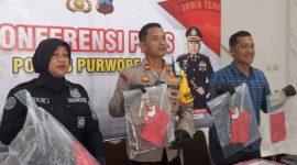 Pers rilis kasus percobaan pencurian dengan kekerasan yang berujung pada kematian seorang warga di Dusun Kalongan, Desa Mudalrejo, Kecamatan Loano, Kabupaten Purworejo.