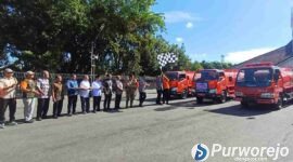Pelepasan dropping perdana berlangsung di halaman Pendopo Rumah Dinas Bupati Purworejo, Kamis (2/7/2026).