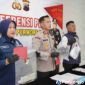 Polres Purworejo menggelar pers rilis kasus curanmor Masjid Agung Darul Muttaqin Kelurahan Sindurjan.