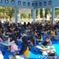 Rumah Belajar Ahli Berhitung saat menggelar aksi pemecahan rekor berhitung cepat.
