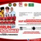 Pamflet kegiatan Wirun Bersholawat dalam rangka menyambut HUT RI.
