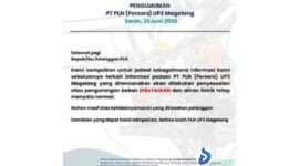 Pengumuman pembatalan pemadaman listrik di wilayah Purworejo.