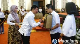 Acara lepas sambut Kapolresta Magelang di Ballroom Grand Artos Hotel Magelang, Kamis (30/7/2026).