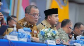 Gubernur Jateng, A. Luthfi saat rapat koordinasi lintas sektoral di Grhadika Bhakti Praja.