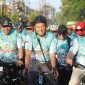 Aksi gowes sepeda jarak jauh untuk memperingati hari jadi ke-92 GP Ansor.