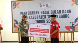 Penyerahan hasil Bulan Dana dilakukan pada Selasa (20/1/2026) di Gedung PMI Kabupaten Temanggung. 