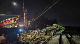 Lokasi kecelakaan kereta api yang terjadi di wilayah Kabupaten Kebumen pada Selasa (27/1/2026) malam. 