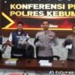 Jajaran Polres Kebumen menggelar pers rilis kasus pengeroyokan di Karangsambung.